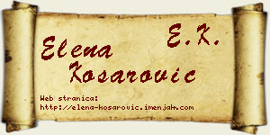 Elena Košarović vizit kartica